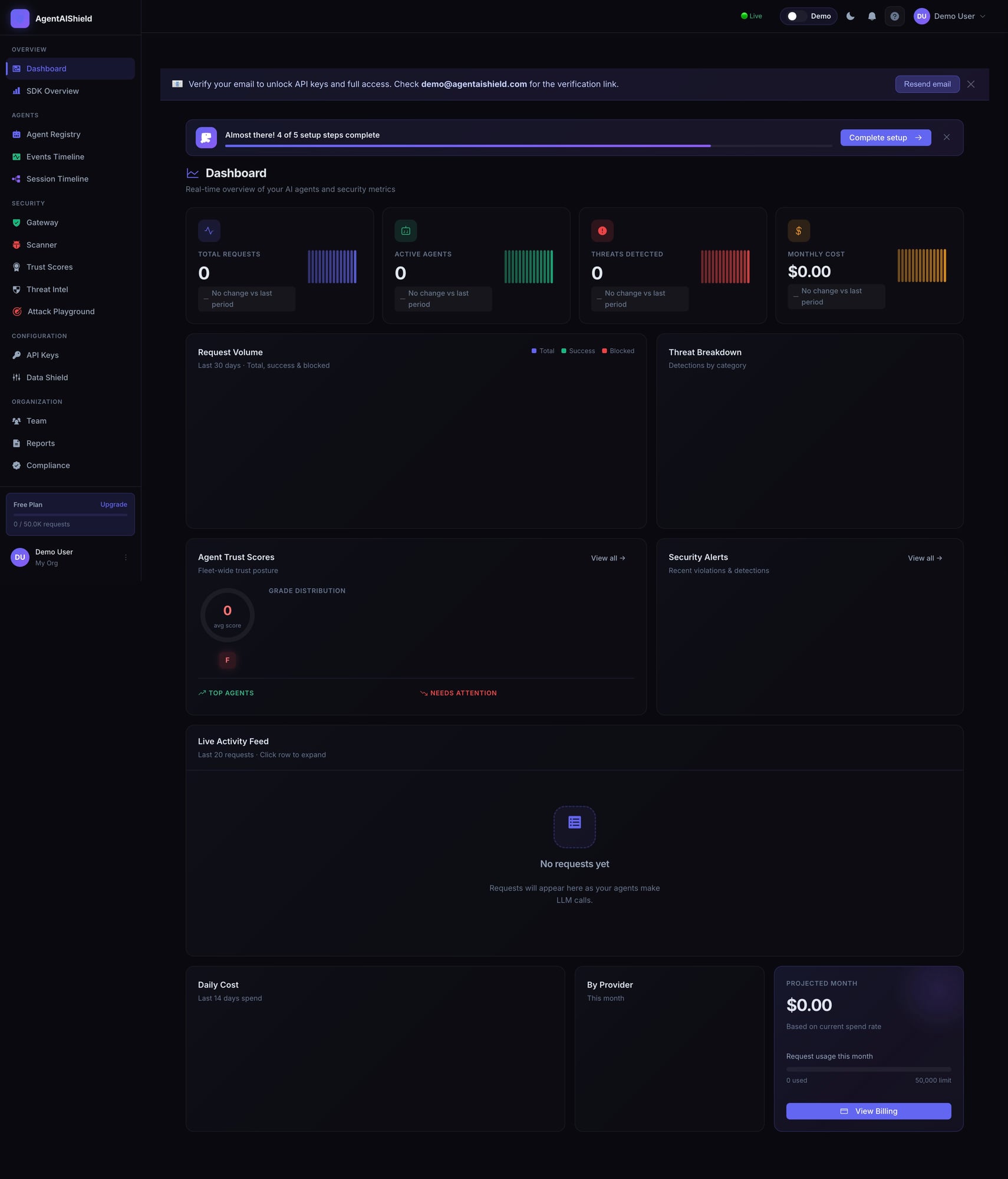 AgentAIShield Dashboard